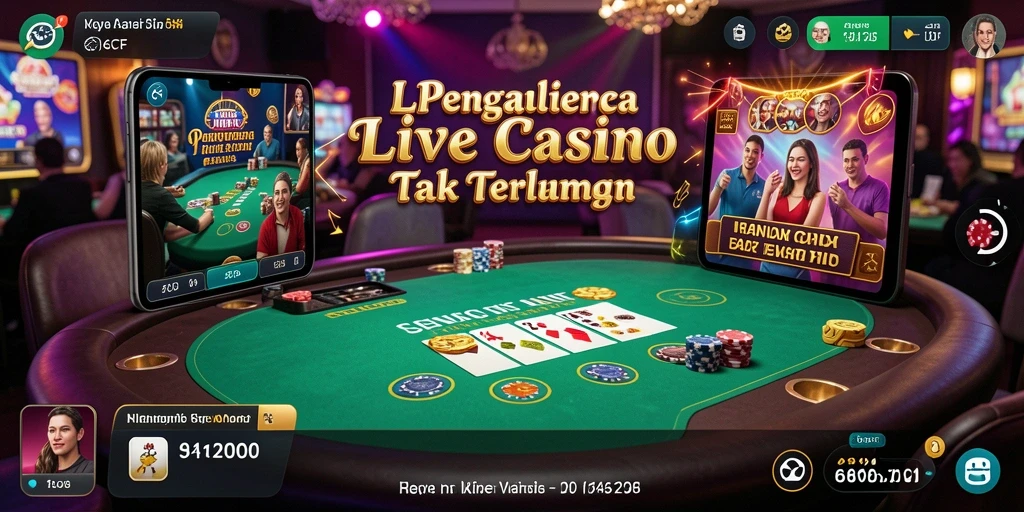 Tampilan permainan Live Casino yang mendebarkan di 6CF.
