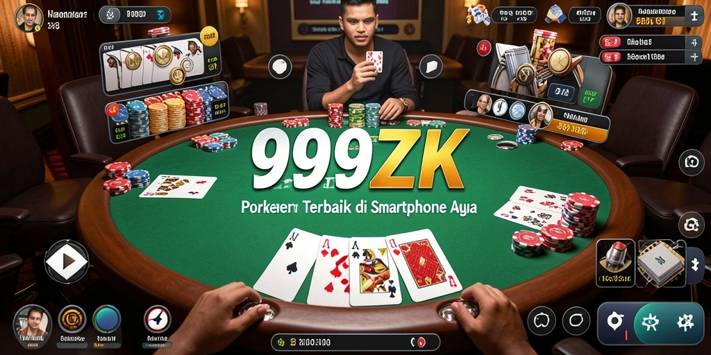 Screenshot gameplay 999ZK yang menampilkan pemain sedang bertaruh di meja poker.