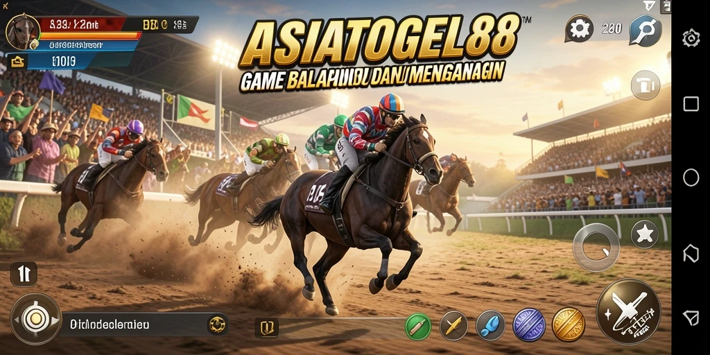Tampilan gameplay ASIATOGEL88 dengan mobil balap yang mengesankan.