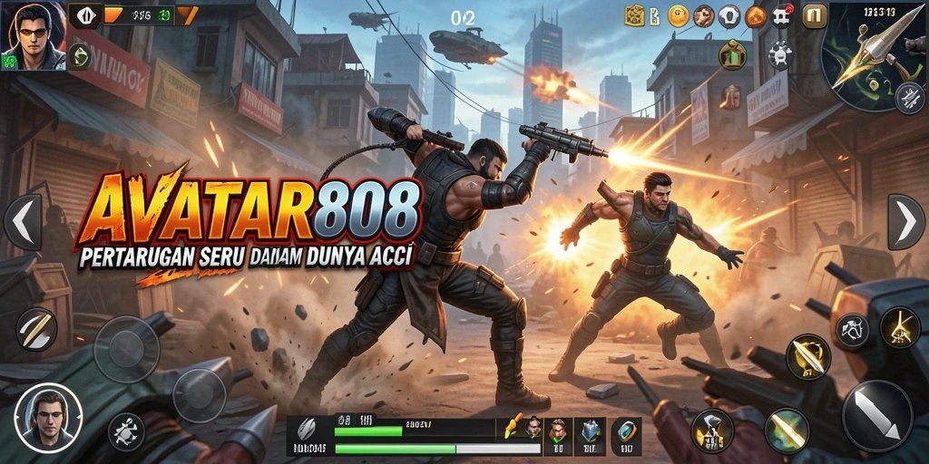 Screenshot gameplay AVATAR808 menampilkan aksi pertarungan yang mendebarkan.