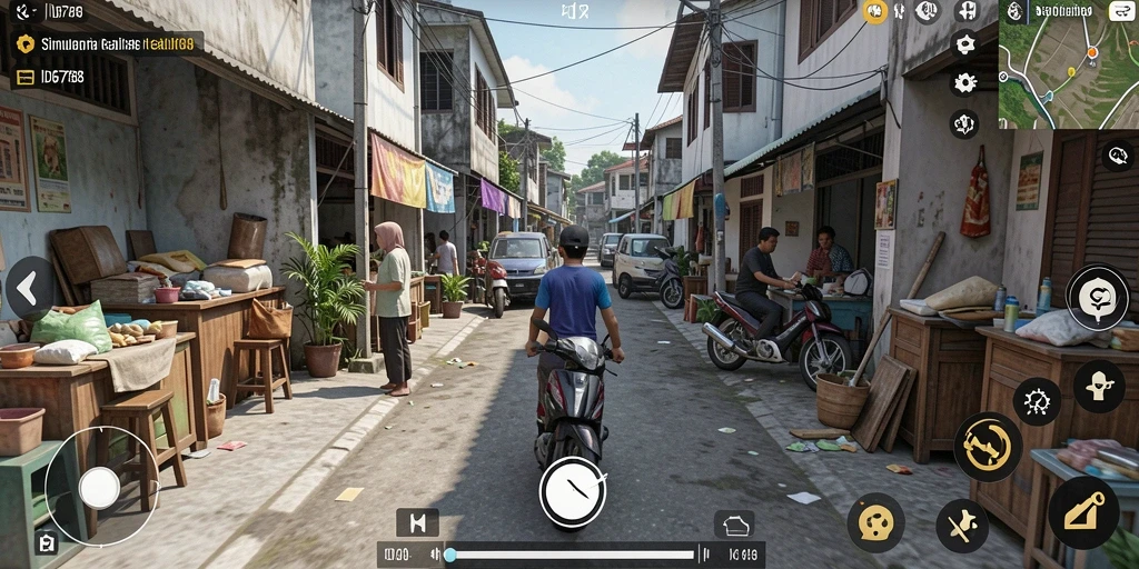 Tampilan gameplay ID6788 menampilkan aktivitas sehari-hari yang realistis.