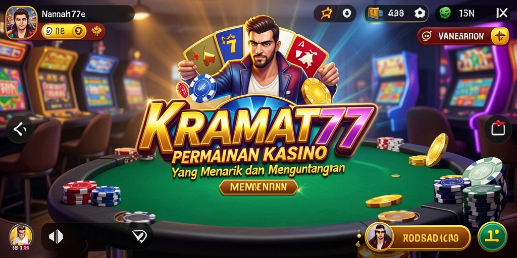 Tampilan gameplay menarik dari KRAMAT77 dengan berbagai pilihan Kasino.