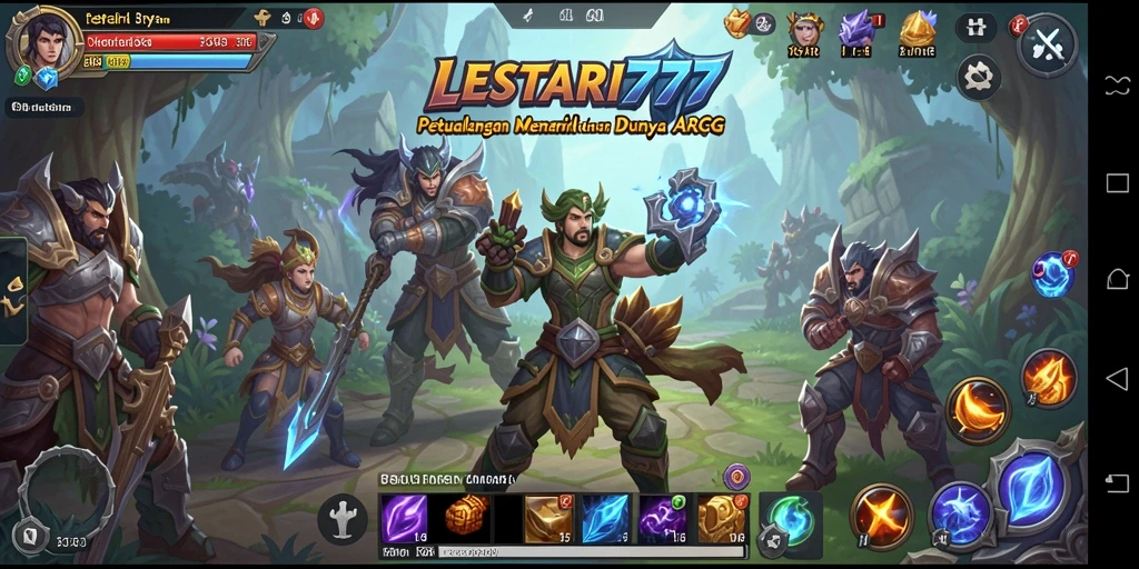 Tangkapan layar gameplay LESTARI777 menampilkan pertempuran dinamis dalam dunia ARPG.