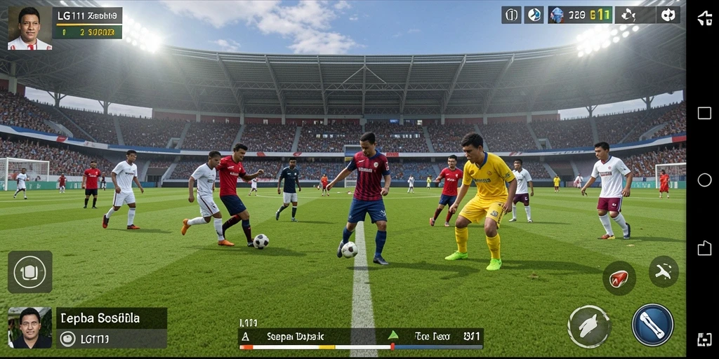 Tampilan gameplay seru dalam game sepak bola LG111.