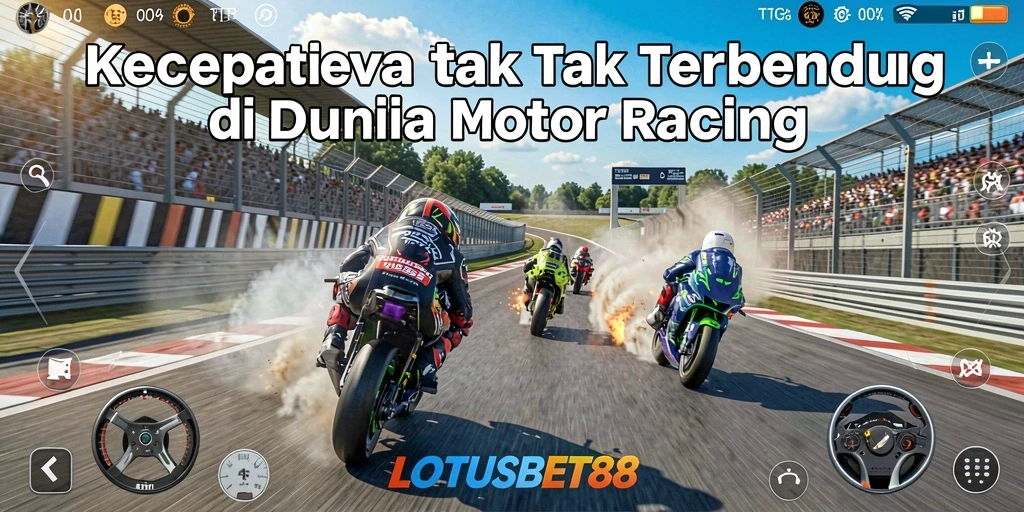 Tampilan menyerupai balapan motor yang mendebarkan dan grafis yang mengesankan.