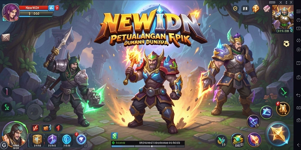 Tampilan gameplay <strong>NEWIDN</strong> yang memukau dan penuh aksi.