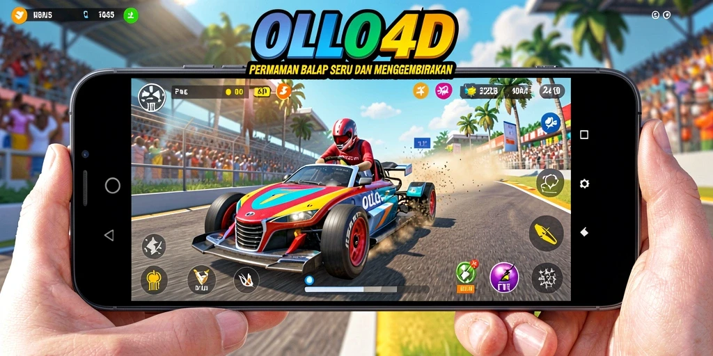 Tampilan gameplay seru dalam balapan OLLO4D yang mendebarkan.