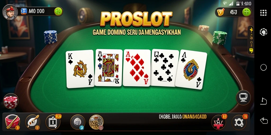 Screenshot utama PROSLOT menampilkan gameplay Domino yang menarik.
