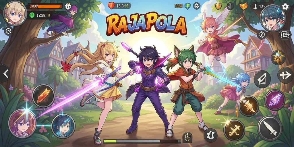 Tampilan gameplay menarik dari game Anime RAJAPOLA.