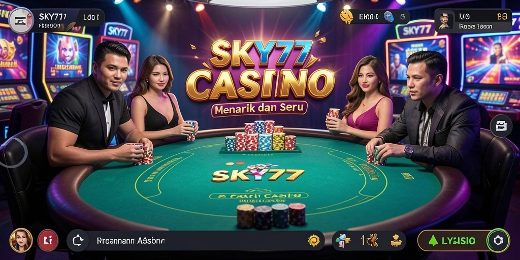 Tampilan gameplay menarik dari aplikasi Live Casino SKY77.