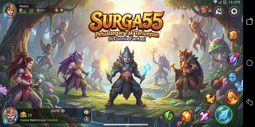 Tampilan gameplay SURGA55 yang mengasyikkan dan penuh petualangan.