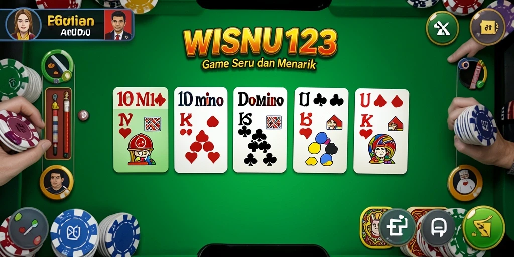 Screenshot gameplay WISNU123 menampilkan aksi Domino yang seru.