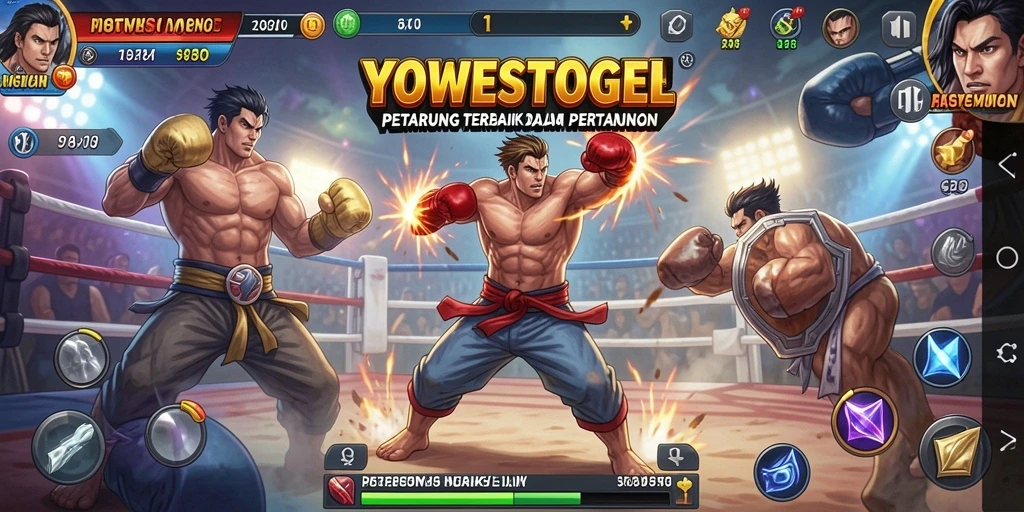 Gameplay seru YOWESTOGEL dengan aksi pertarungan mendebarkan.